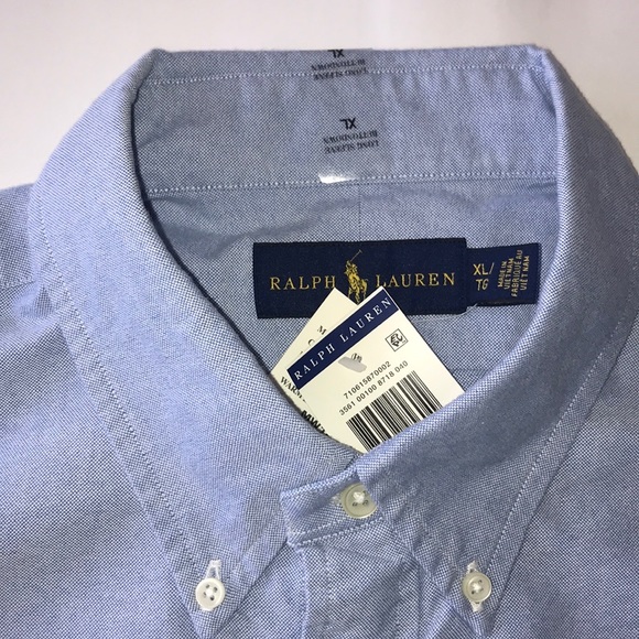 MEN PRL CUSTOM FIT OXFORD LONG SLEEVE - Picture 3 of 3